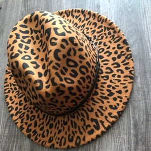 Leopard print Fedora hat